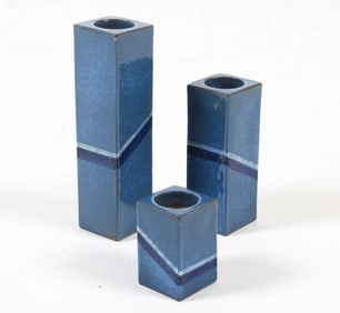 DANISH CERAMIC CANDLE HOLDER GROUPING