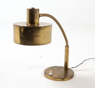 SWEDISH BRASS DESK LAMP C. 1960S