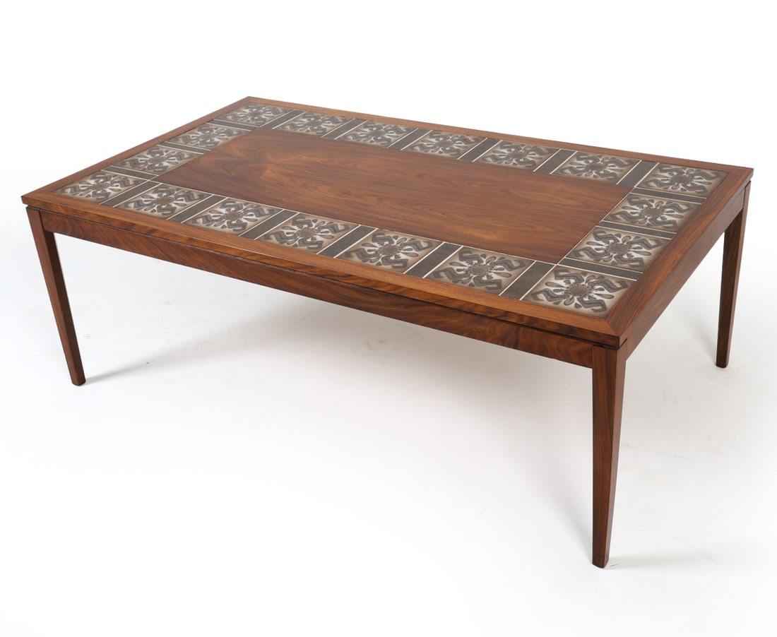 DANISH ROSEWOOD & TILE COFFEE TABLE C. 1960S (1 of 17)