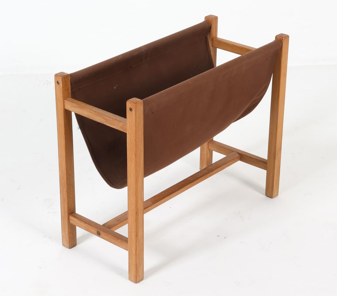 DANISH OAK MAGAZINE RACK C. 1960S (1 of 10)