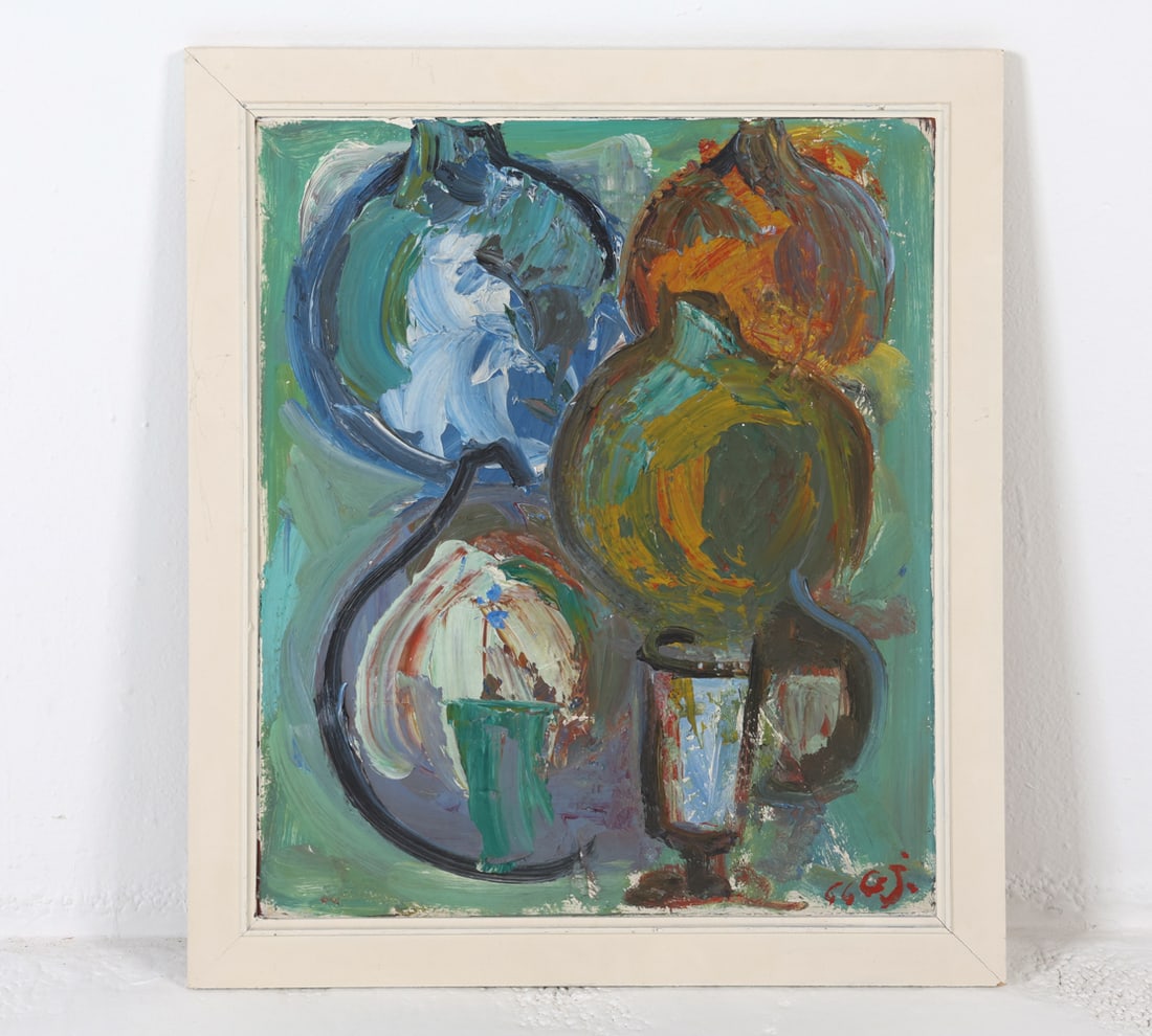 MID-CENTURY ABSTRACT O/B PAINTING 20TH C. (1 of 10)