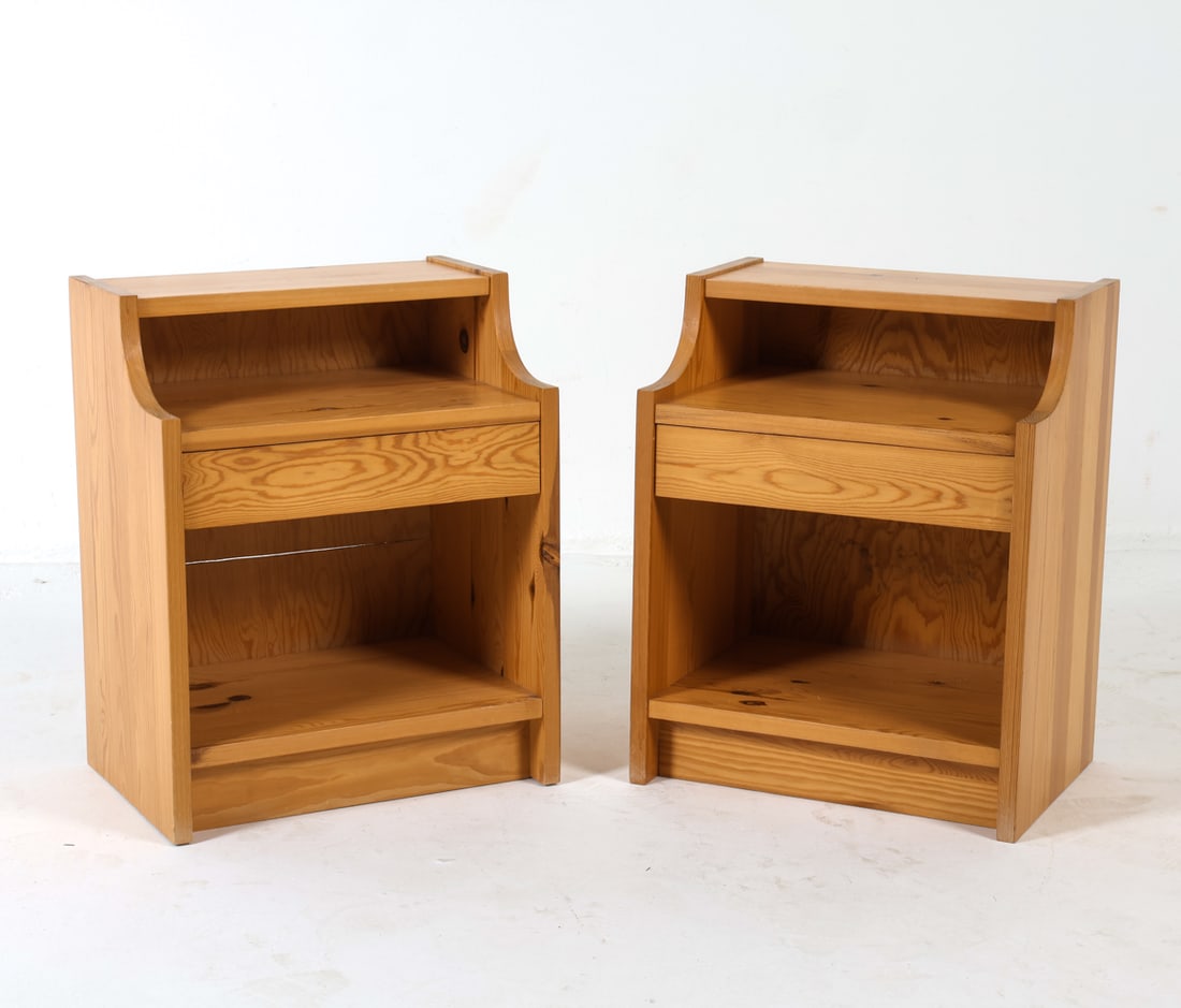 PAIR OF SWEDISH PINE NIGHTSTANDS C. 1970S (1 of 18)