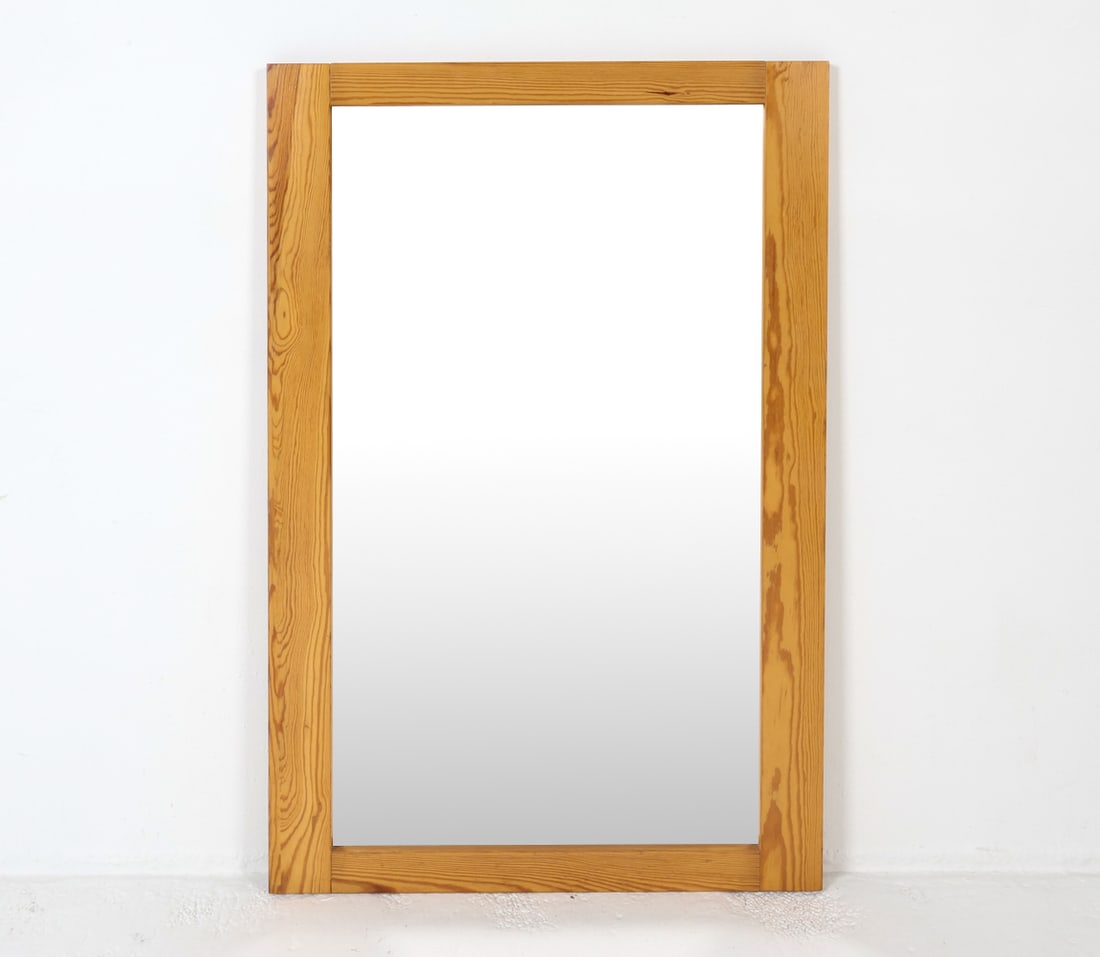 SWEDISH PINE WALL MIRROR C. 1960S (1 of 15)