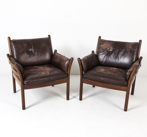 PAIR ILLUM WIKKELSO 'GENIUS' LOUNGE CHAIRS