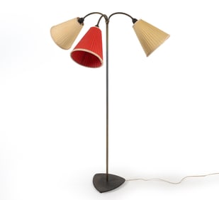 DANISH 3 LIGHT TIVOLI FLOOR LAMP C. 1960S