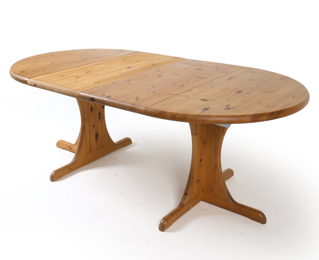 DAUMILLER STYLE PINE EXTENDING TABLE C. 1970S (1 of 20)