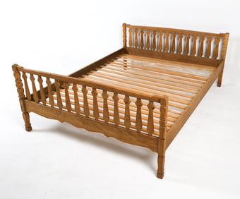 HENNING KJAERNULF DANISH OAK BED C. 1970S