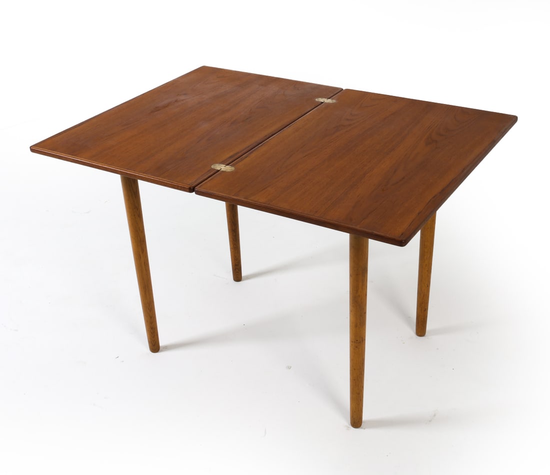 HANS WEGNER FLIP-TOP TEAK GAME TABLE C. 1970S (1 of 20)