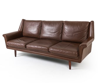 ATTR. GEORGE THAMS DANISH LEATHER SOFA C. 1960S