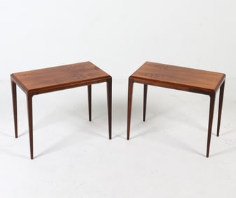 PAIR JOHANNES ANDERSEN DANISH ROSEWOOD SIDE TABLES
