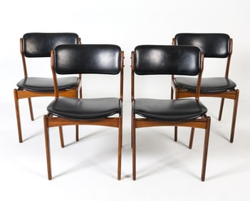 (4) ERIK BUCH MODEL 49 DANISH TEAK CHAIRS