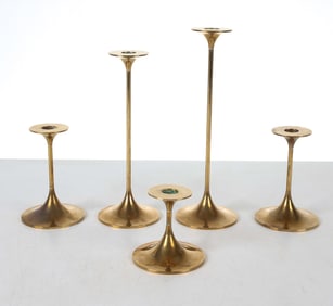 HANS BOLLING FOR TORBEN ORSKOV BRASS CANDLESTICKS