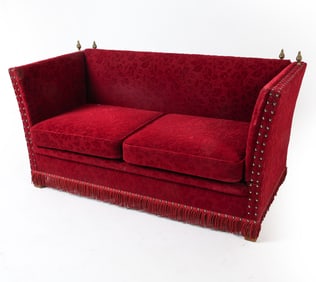 DANISH SPANISH STYLE VELOUR SOFA C. 1960S