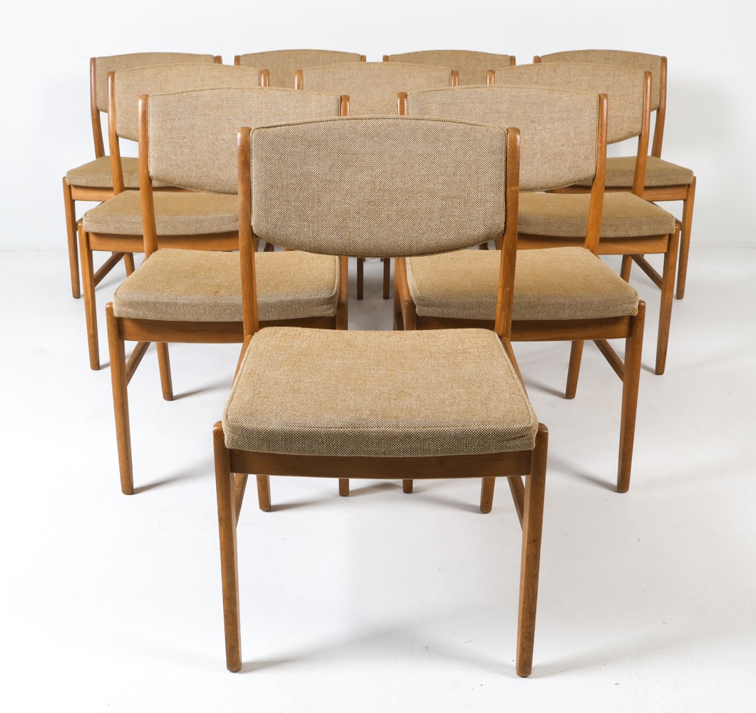 (10) DANISH OAK DINING CHAIRS C. 1970S (1 of 17)