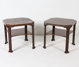 PAIR OF SLAGELSE STYLE DANISH SIDE TABLES