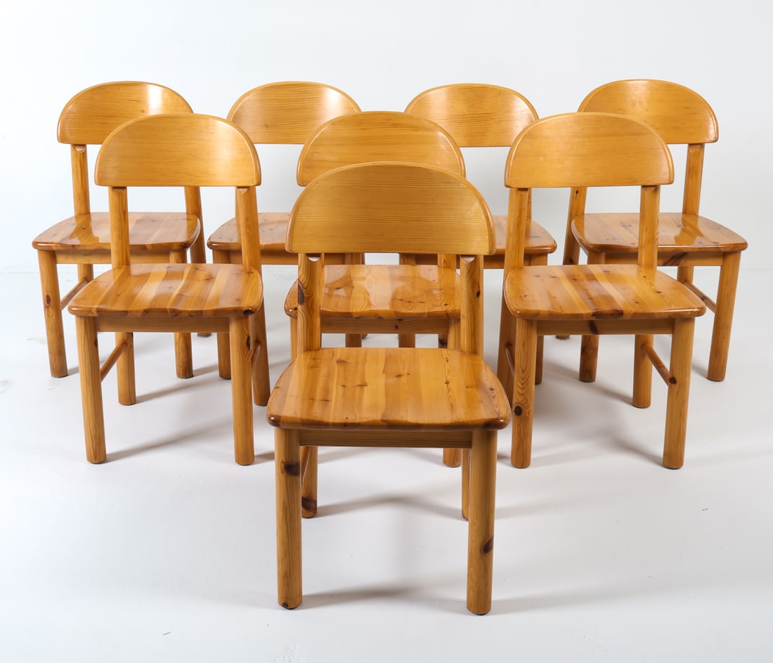(8) RAINER DAUMILLER STYLE PINE DINING CHAIRS (1 of 19)
