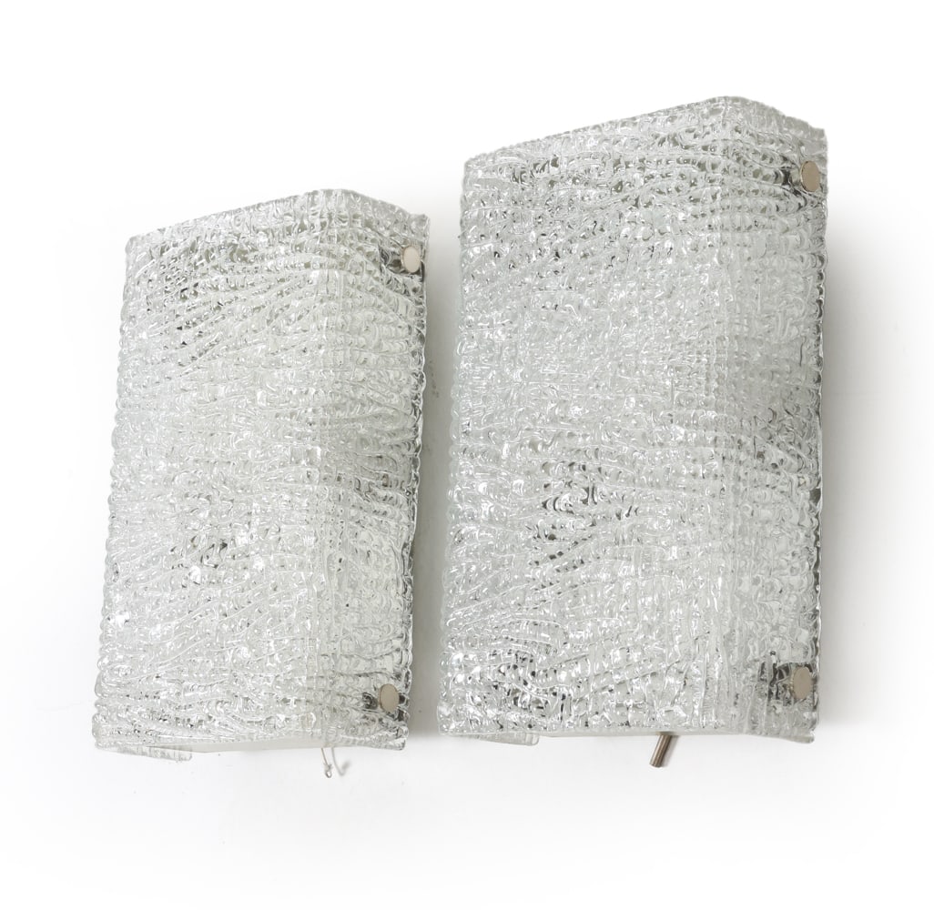 PAIR OF KAISER LEUCHTEN GLASS SCONCES (1 of 12)