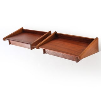 DANISH TEAK FLOATING SHELVES C.1960S