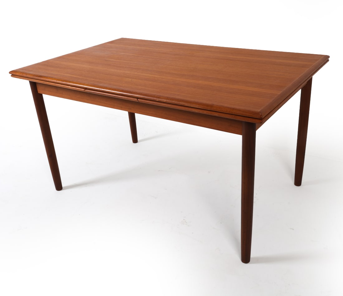 DANISH TEAK EXTENDING DINING TABLE C. 1960S (1 of 20)