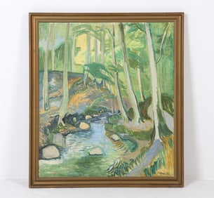 PETER KRUSE (DANISH, 20TH C.) LANDSCAPE O/C