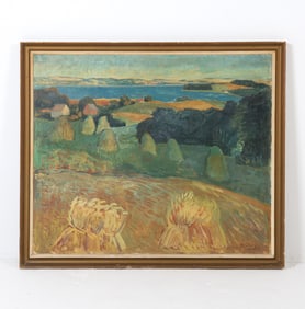 PETER KRUSE (DANISH, 20TH C.) LANDSCAPE O/C