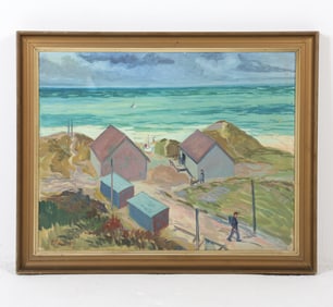 PETER KRUSE (DANISH, 20TH C.) SEASCAPE O/C