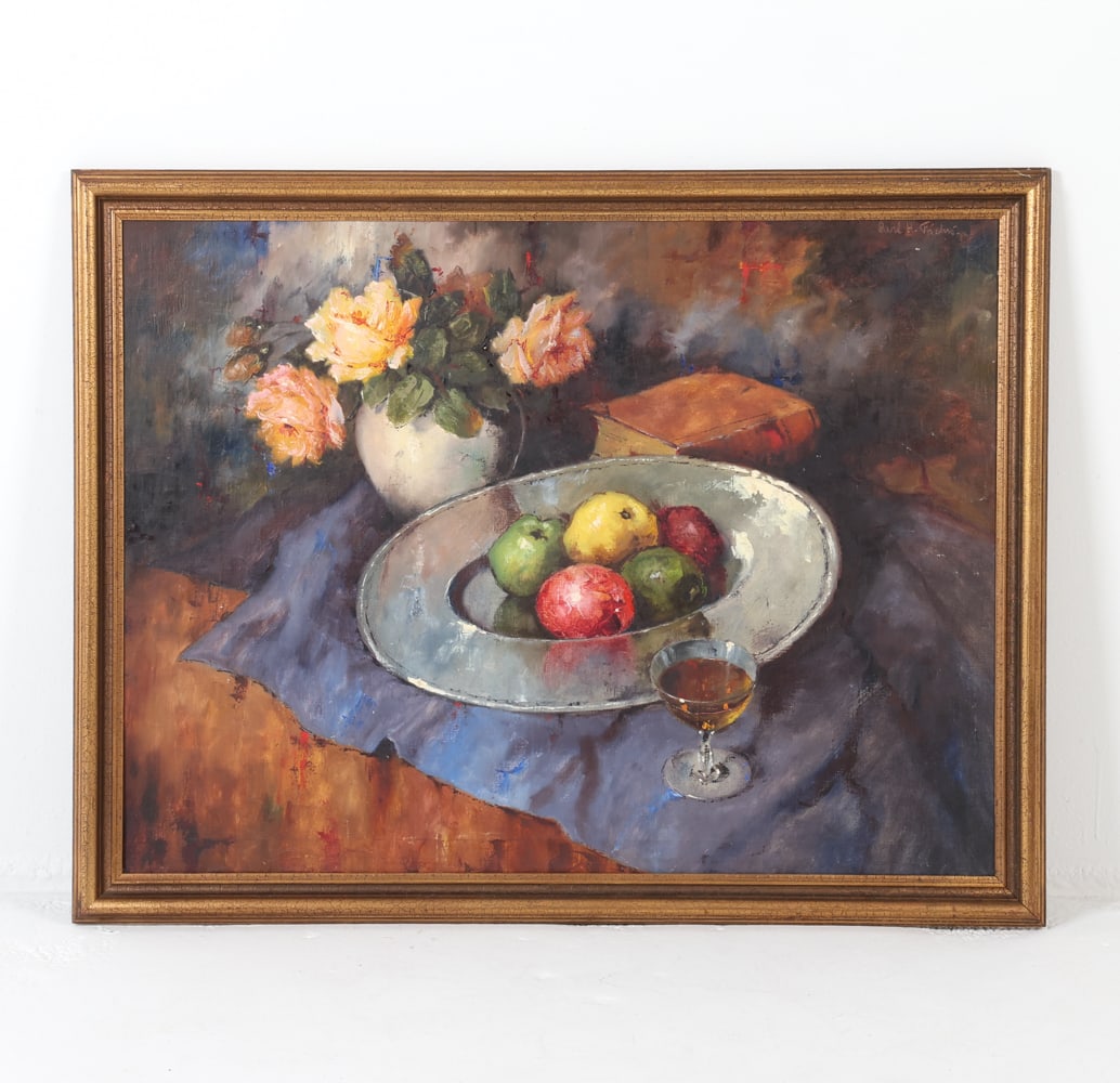 MID-CENTURY DANISH STILL LIFE PAINTING O/C (1 of 13)