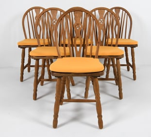 (6) FRITS HENNINGSEN STYLE WINDSOR OAK CHAIRS