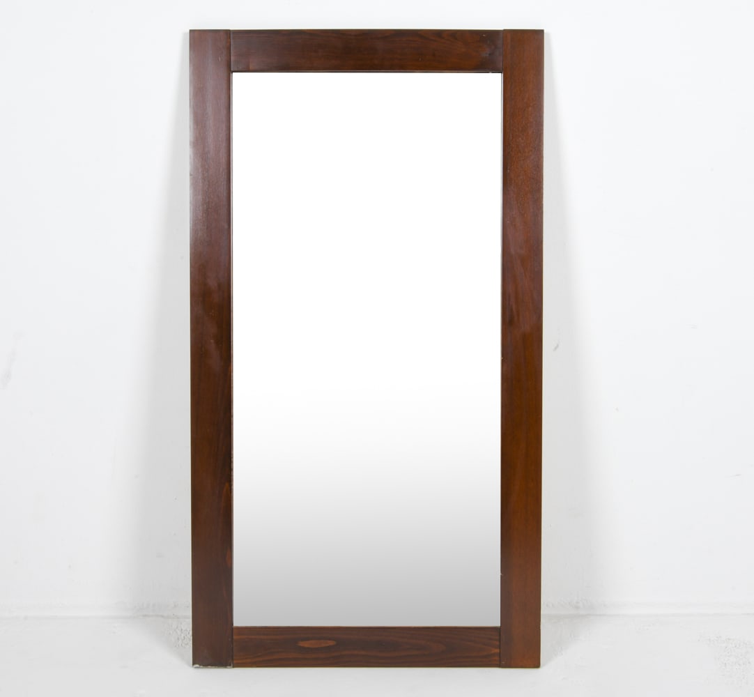 DANISH BEECH WALL MIRROR C. 1960'S (1 of 5)