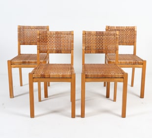 (4) AINO AALTO MODEL 615 DINING CHAIRS