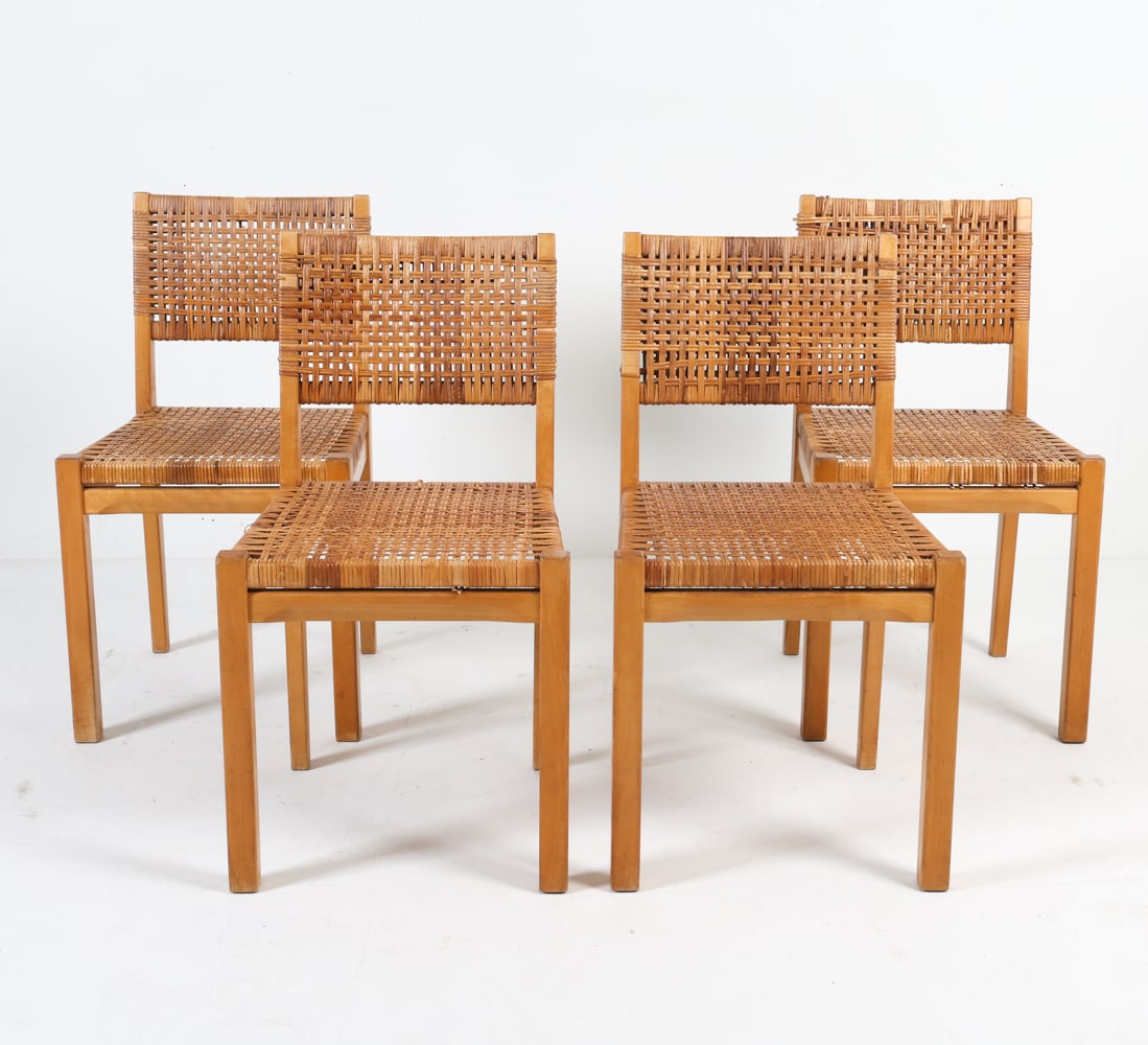 (4) AINO AALTO MODEL 615 DINING CHAIRS