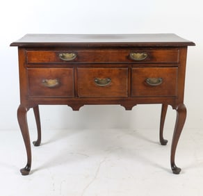 ANTIQUE QUEEN ANNE STYLE LOWBOY CHEST