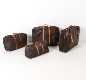 VINTAGE LOUIS VUITTON MONOGRAM LUGGAGE GROUPING