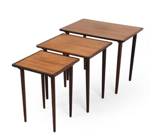 H. W. KlEIN BRAMIN DANISH ROSEWOOD NESTING TABLES