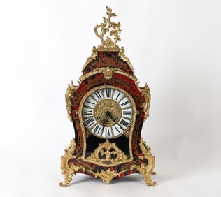 FRENCH BOULLE STYLE MANTEL CLOCK