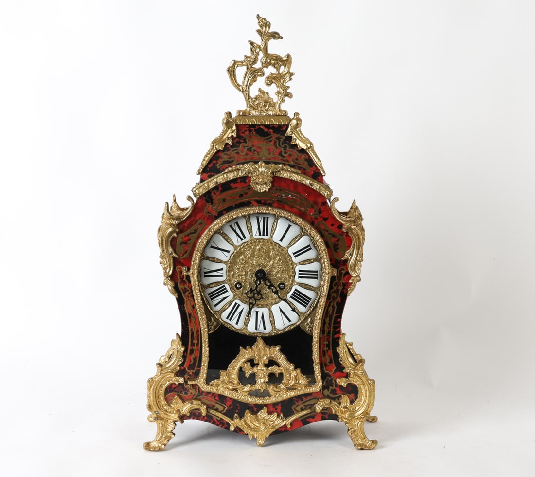 FRENCH BOULLE STYLE MANTEL CLOCK (1 of 18)