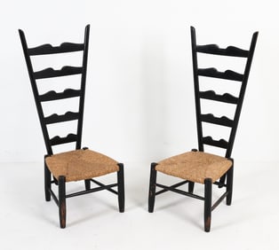 ATTR. GOI PONTI CHIAVARI FIRESIDE CHAIRS