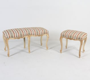 (2) LOUIS XVI STYLE BENCHES