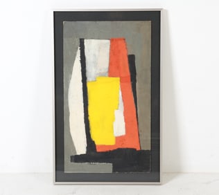T. ADDISAN ABSTRACT PAINTING ON BOARD