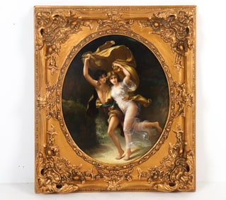 AFTER PIERRE AUGUSTE COT 'THE STORM' O/C PAINTING