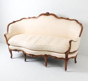 LOUIS XV STYLE WALNUT SETTEE