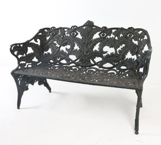 CAST IRON FERN OUTDOOR BENCH