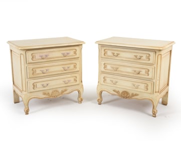 PAIR OF FRENCH PROVINCIAL STYLE NIGHTSTANDS