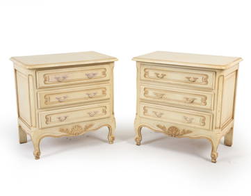 PAIR OF FRENCH PROVINCIAL STYLE NIGHTSTANDS (1 of 20)