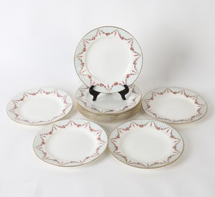 GILT & DECORATED PORCELAIN PLATES