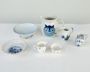 PORCELAIN GROUPING INCL. COPENHAGEN, ARABIA