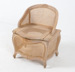FRENCH LOUIS XV STYLE COMMODE CHAIR
