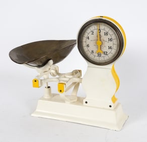 ANTIQUE CAST IRON 'PLACARDO' COUNTER SCALE