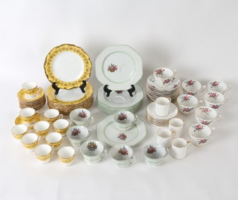 FRENCH & ENGLISH PORCELAIN GROUP INCL. TIFFANY