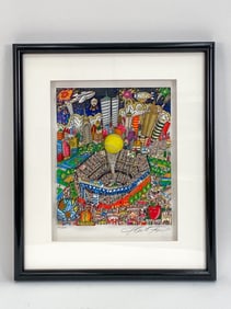 CHARLES FAZZINO (B. 1955) TENNIS 3-D COLLAGE